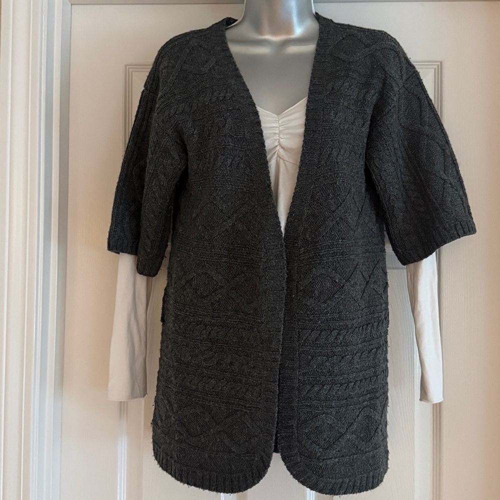 ☀️3/$15 Heritage 1981 Short Sleeve Open Cardigan Medium